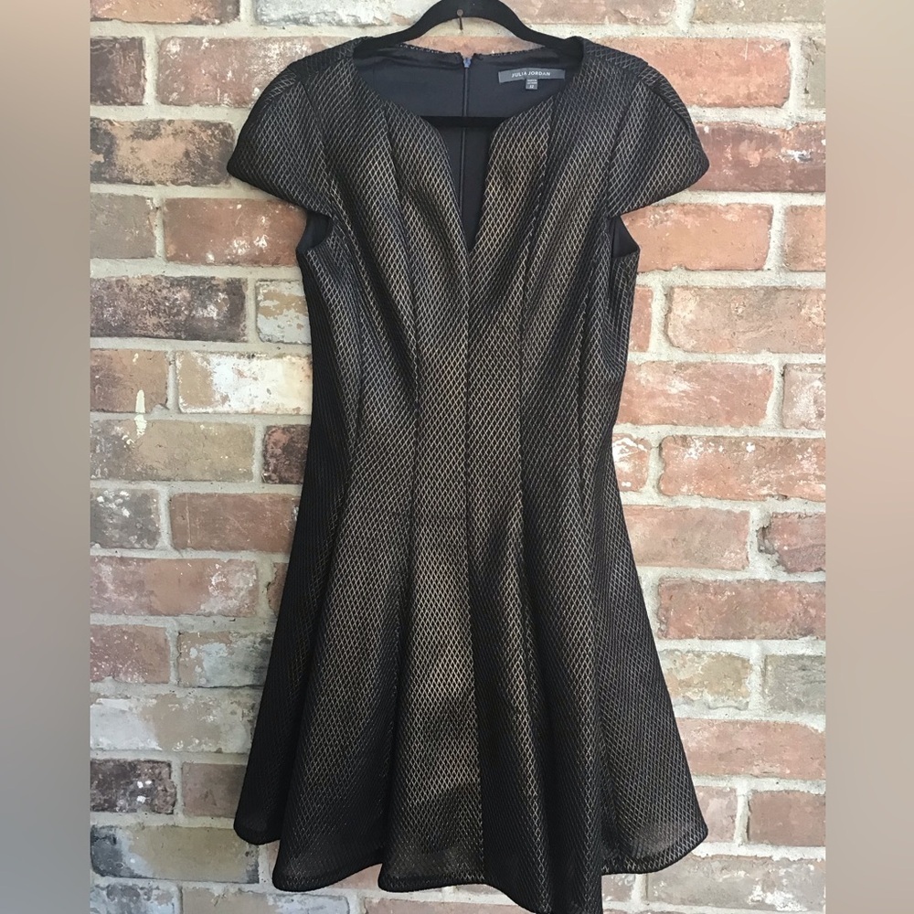 Julia Jordan Elegant Black Mesh Dress size 12